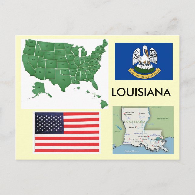 Postal Louisiana, Estados Unidos (Anverso)