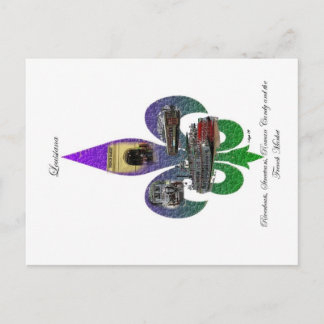 Postal Louisiana Fleur de Lis