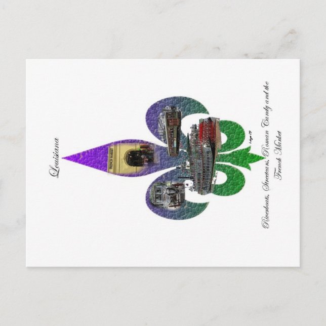 Postal Louisiana Fleur de Lis (Anverso)