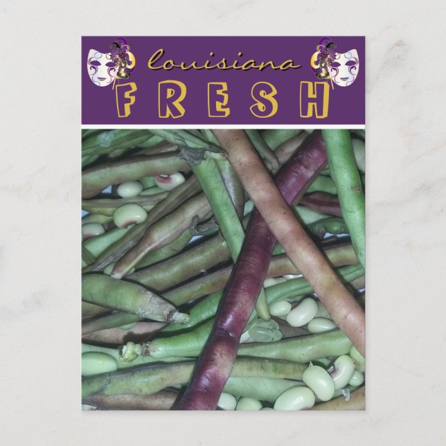Postal Louisiana Fresh Purple Hull Peas Travel (Anverso)
