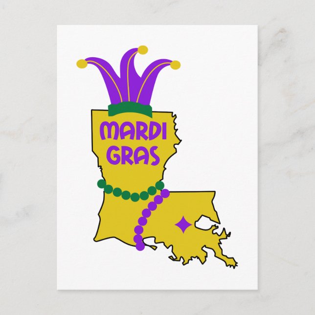 Postal Louisiana Mardi Gras (Anverso)