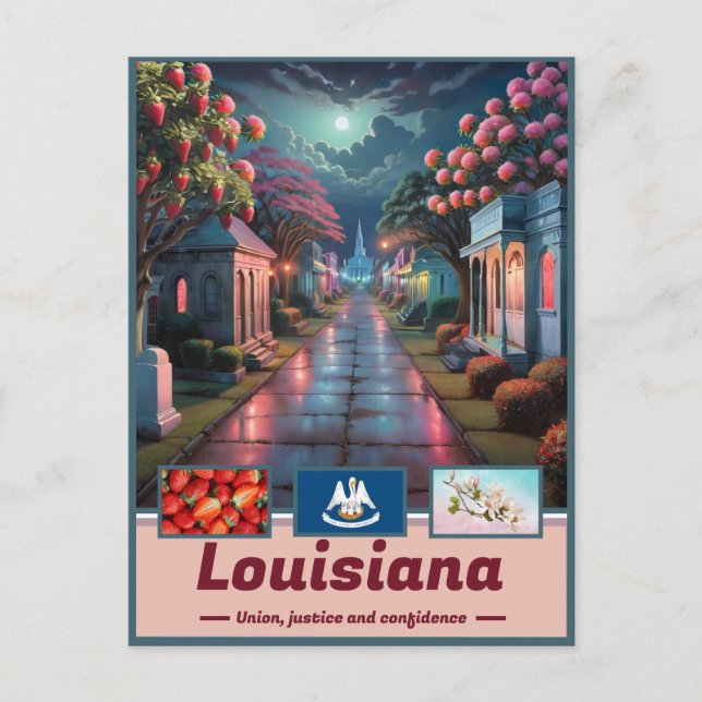 Postal Louisiana Nightfall Surreal (Anverso)