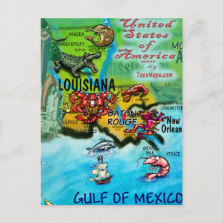 Postal Louisiana USA Card