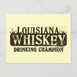 Postal Louisiana Whiskey Campeón de la bebida