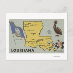 Postal LouisianaMapa detallado del estadoLuisiana
