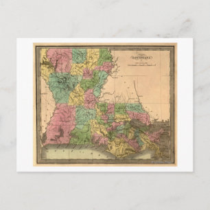 Postal LouisianaMapa panorámicoLuisiana