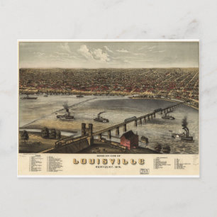 Postal Louisville, Kentucky en 1876