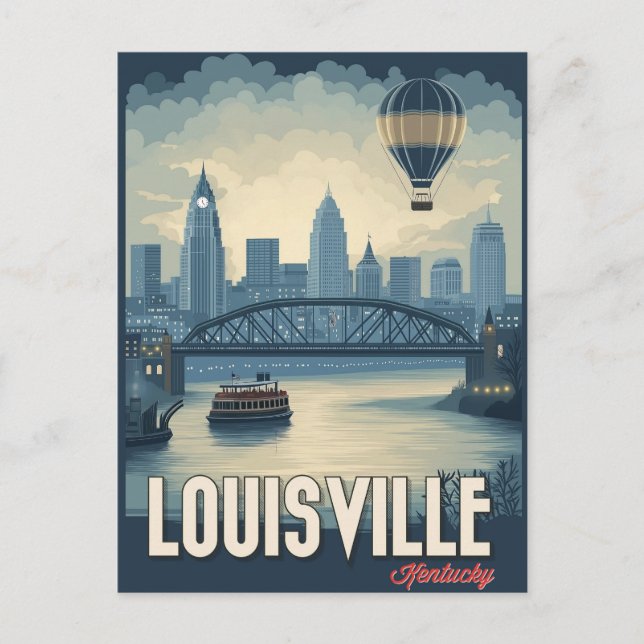 Postal Louisville, Kentucky - Impresionantes vistas a la  (Anverso)