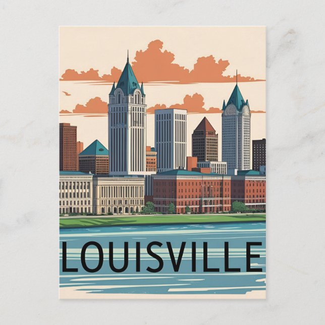 Postal Louisville Kentucky USA Skyline (Anverso)