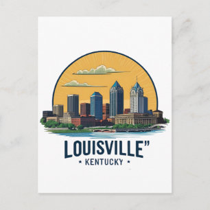 Postal Louisville Kentucky USA Skyline