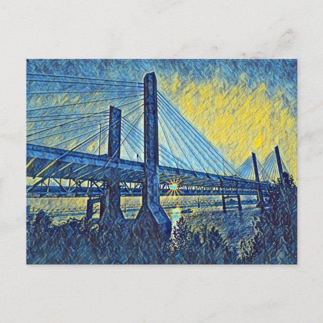 Postal Louisville, KY Abraham Lincoln Bridge Painting (Anverso)