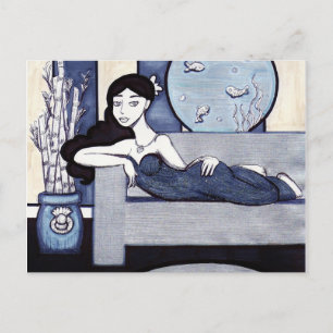 Postal Lounging Lucy Post Card