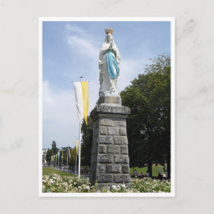 Postal Lourdes - Francia - estatua de Santa María-Sainte