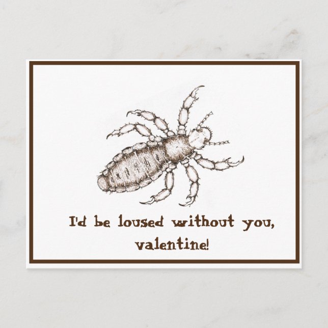 Postal louse valentine divertida (Anverso)