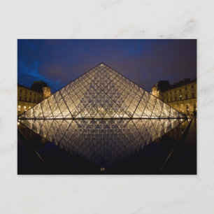 Postal Louvre Pyramid por el arquitecto I.M. Pei en