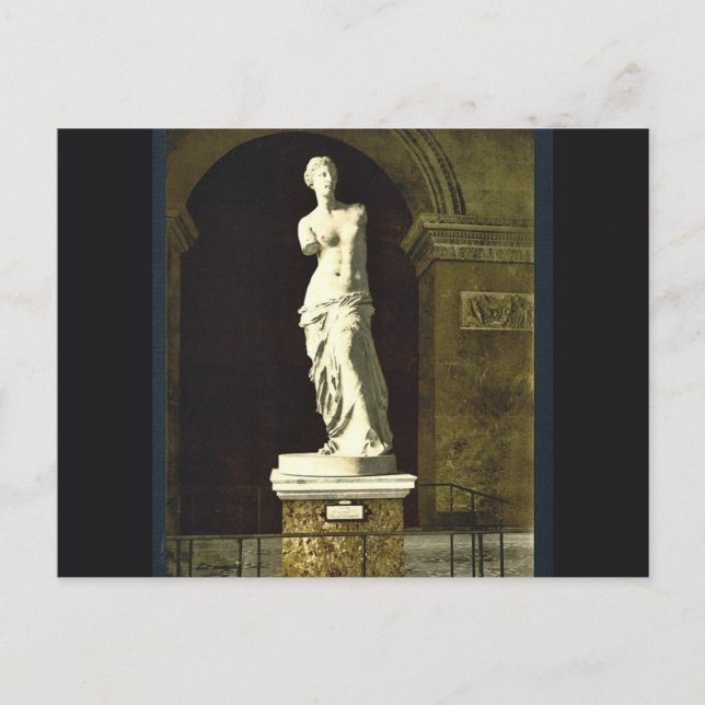 Postal Louvre, Venus de Milo, París, Francia (Anverso)