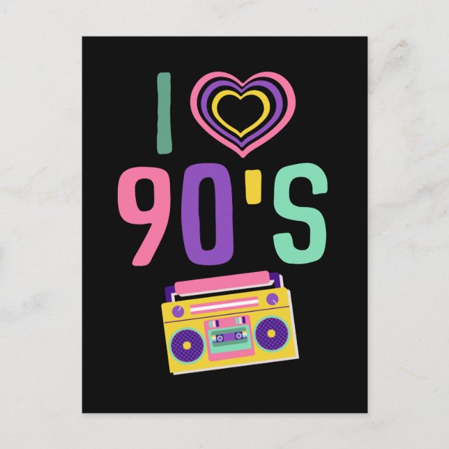 Postal Love 90 Radio Music Disco Retro (Anverso)