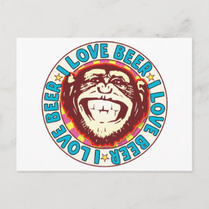 Postal Love Beer Monkey