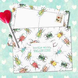 Postal Love Bug Beetle Mine Valentine