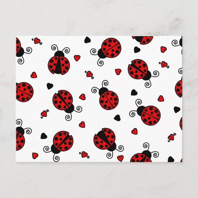 Postal Love Bugs Red Ladybugs (Anverso)