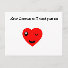 Postal Love Coupon: lavará tu auto