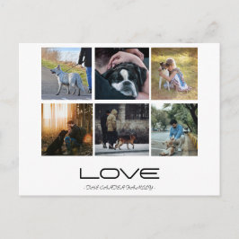 Postal Love Dog Family Portrait Collage Design