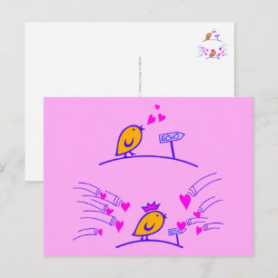 Postal LOVE ECHO - Comic Birds Tweetlercools 3