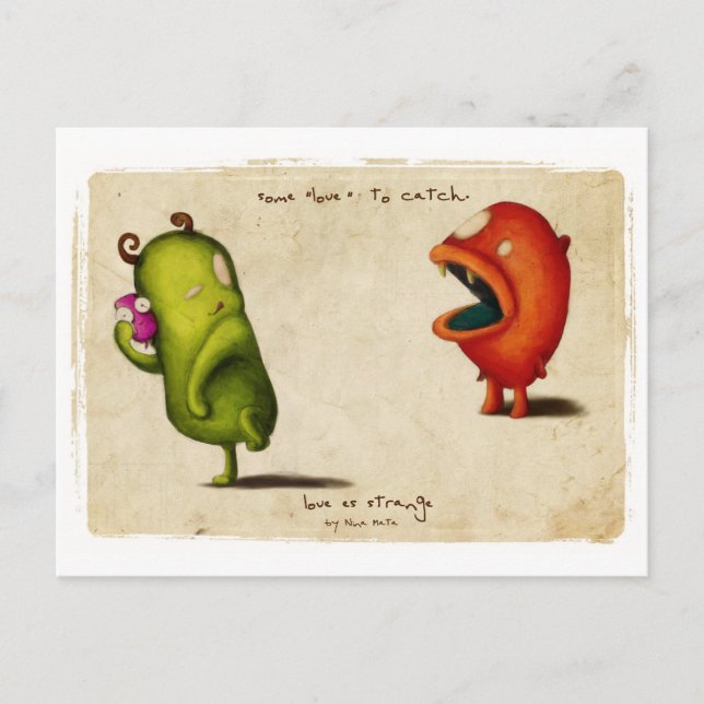 Postal Love Eextraño Critters (Anverso)
