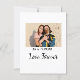 Postal Love Forever LGbtq pareja orgullo agregar nombre d