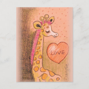 Postal love Giraffe