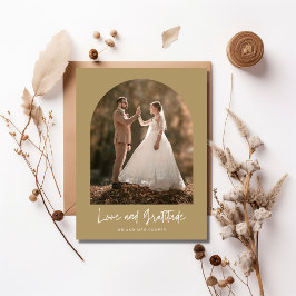 Postal Love Gratitude Arch Photo Boda Gracias