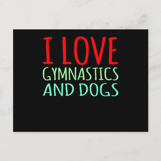 Postal Love Gymnastics And Dogs Gymnast Gymnastic Lover G (Anverso)