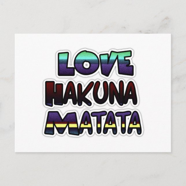 Postal Love Hakuna Matata Gifts (Anverso)