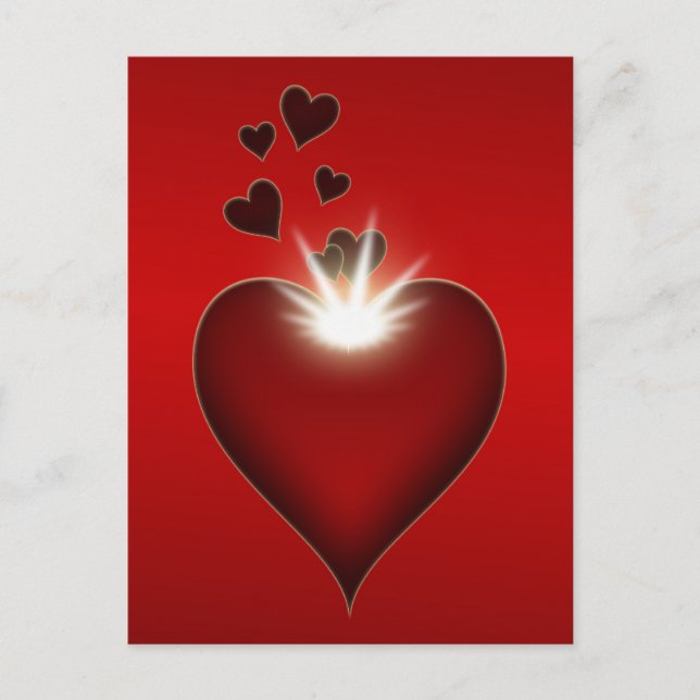 Postal Love heart postcard design (Anverso)