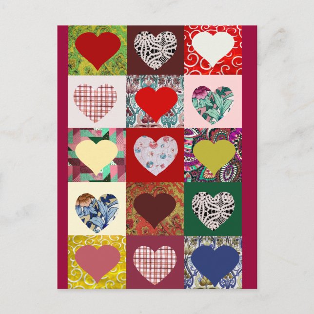 Postal Love Hearts Quilt (Anverso)