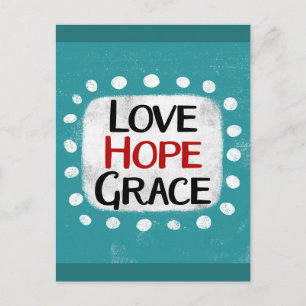 Postal Love Hope Grace Postcard
