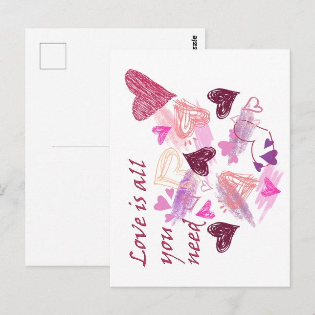 Postal Love is all you need quote (Anverso / Reverso)
