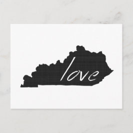 Postal Love Kentucky Map Shaped Antique Black Chalkboard