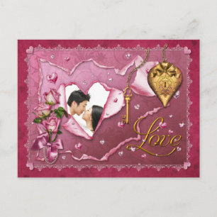 Postal Love Lace and Hearts - Personalizar