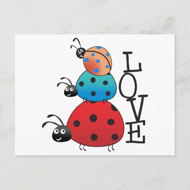 Postal Love Ladybugs (Anverso)
