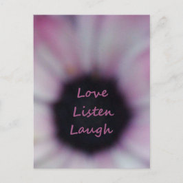 Postal Love Listen Laugh Postcard