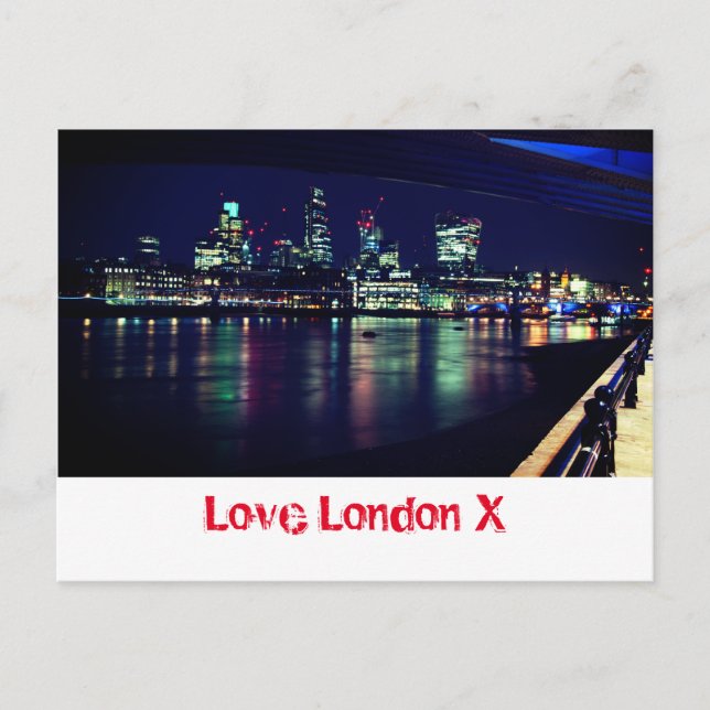 Postal Love London X - Distrito Financiero de la City (Anverso)