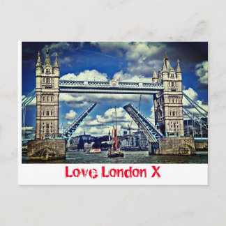 Postal Love London X - Tower Bridge Postcard