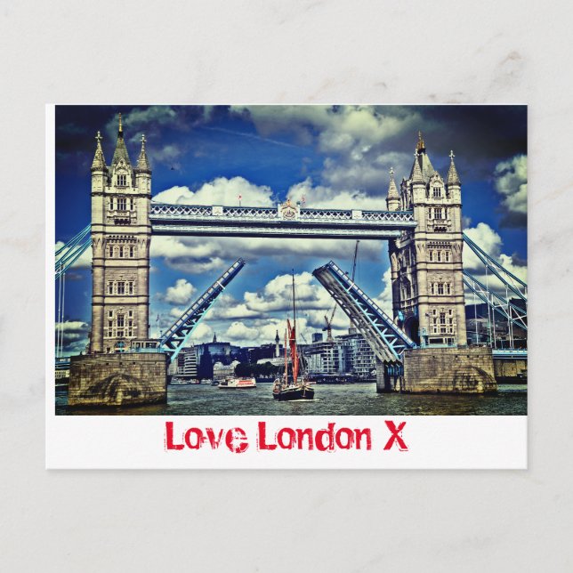 Postal Love London X - Tower Bridge Postcard (Anverso)