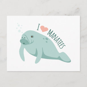 Postal Love Manatees