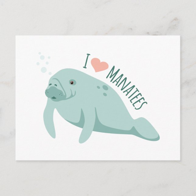 Postal Love Manatees (Anverso)