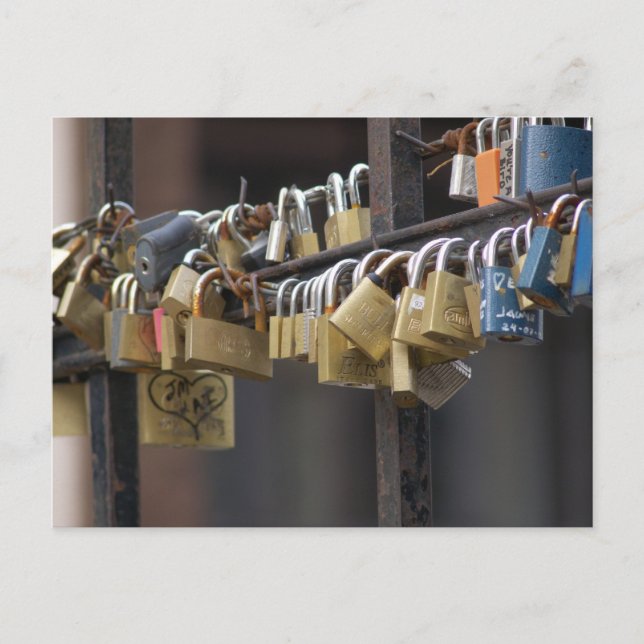 Postal Love Padlocks, Praga (Anverso)