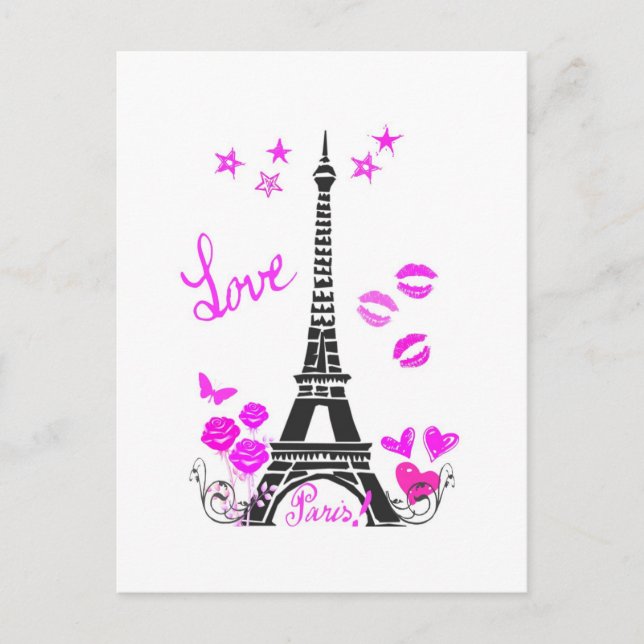 POSTAL LOVE PARIS EIFFEL TOWIMINT (Anverso)
