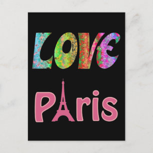 Postal Love Paris Postcard