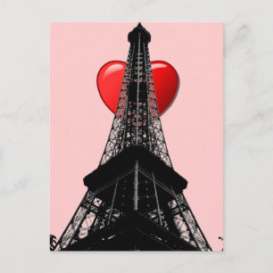Postal Love Paris Postcard